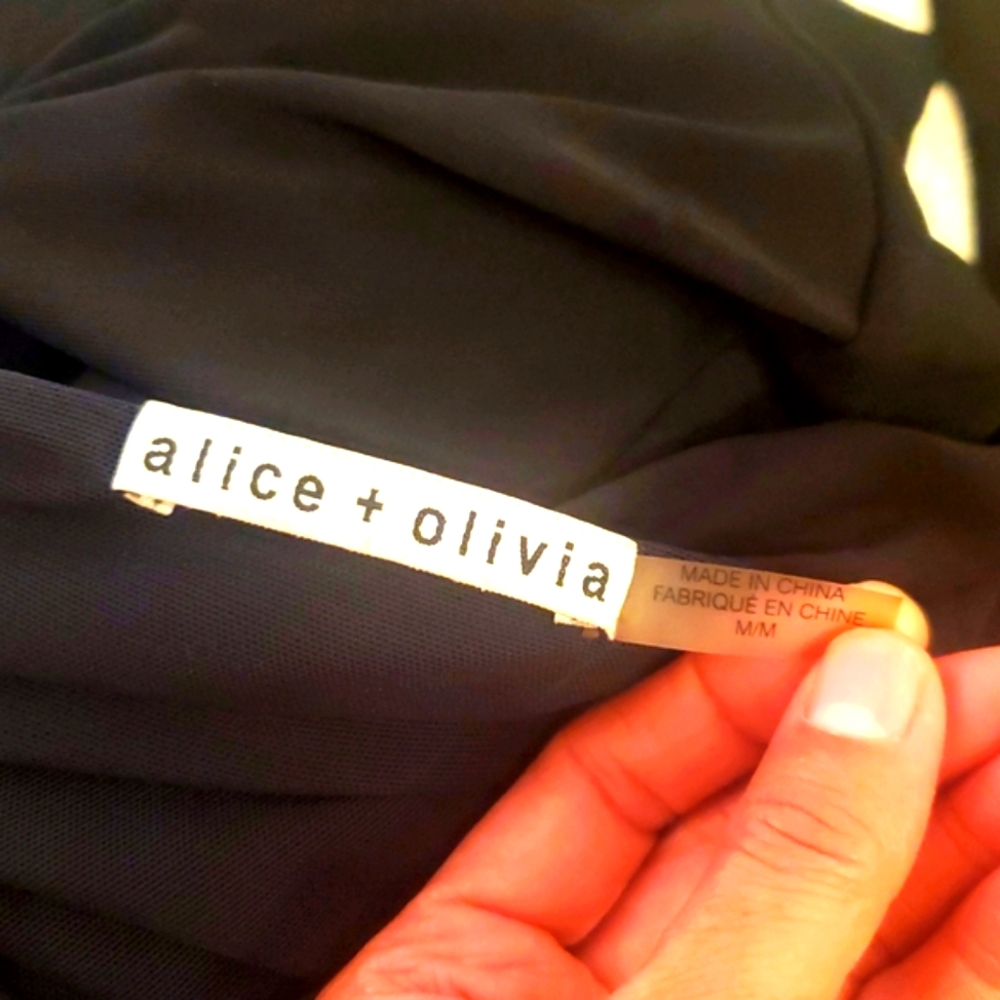 ALICE + OLIVIA SIZE MEDIUM Elegant Black Maxi Dress - Picture 9 of 16